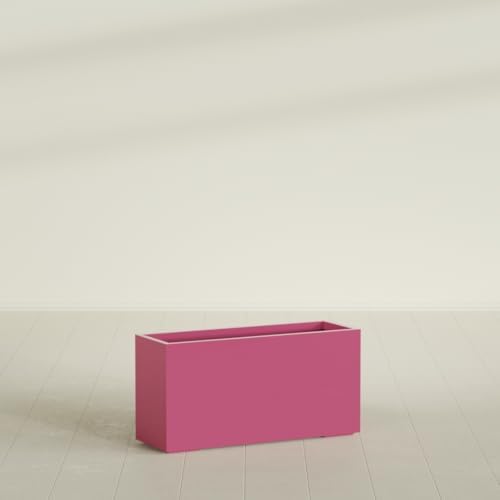 Greenline Leo Tall Rectangular Fiberglass Planter, Outdoor Planter Box - Image 3