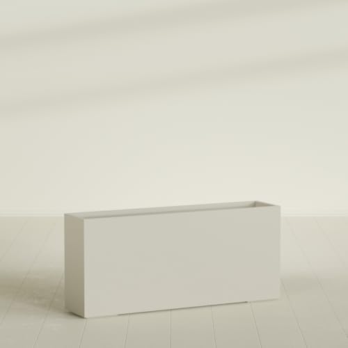 Greenline Alice Tall Rectangular Fiberglass Planter, Outdoor Planter Box - Image 3