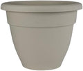 The HC Companies Caribbean Planter Pot - Outdoor & Indoor Plant Pot with Drainage Hole & Plug - Rolled Rim Plastic Pots for Plants & Flowers - Decorative Plant Pot (20" Cottage Stone, Pack of 1) by TheHCCompanies