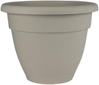The HC Companies Caribbean Planter Pot - Outdoor & Indoor Plant Pot with Drainage Hole & Plug - Rolled Rim Plastic Pots for Plants & Flowers - Decorative Plant Pot (20" Cottage Stone, Pack of 1) by TheHCCompanies