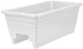 The HC Companies 24 Inch Deck Rail Box Planter Lightweight Outdoor Plastic Plant Pot for Herbs and Flowers, White by TheHCCompanies