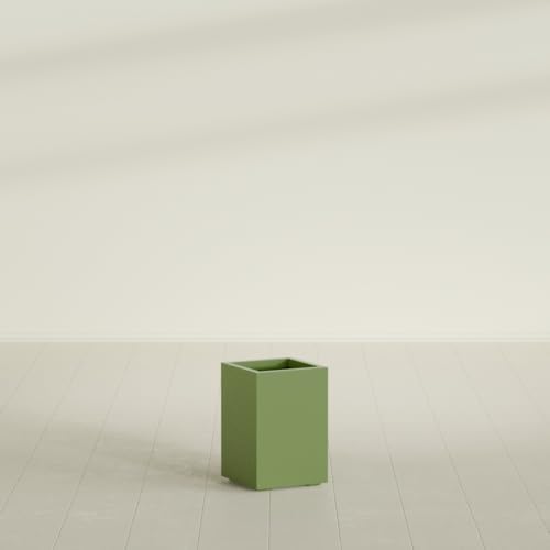 Greenline Leo Tall Rectangular Fiberglass Planter, Outdoor Planter Box - Image 3