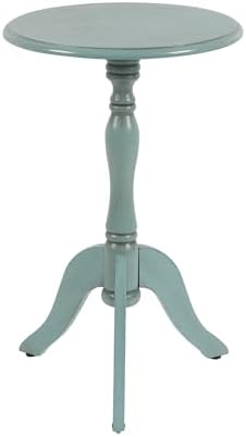 HLR Round Small End Table, Wooden Pedestal Side Tables for Small Spaces by HomeDeservesaRelaxLiving
