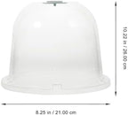 HANABASS 3 Pack Garden Cloche Dome, Plant Nursery Pot Cover, 8.2 x 10.2 Inch, Clear Plastic Plant Pot Domes for Humidity and Frost Protection Outdoor Seedling Propagation - Image 4