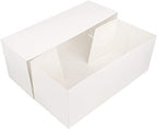 O'CREME White Rectangular Cake Box 16 Inch x 6 Inch x 5 Inch High with Scalloped Window - Pack of 25 - Image 6