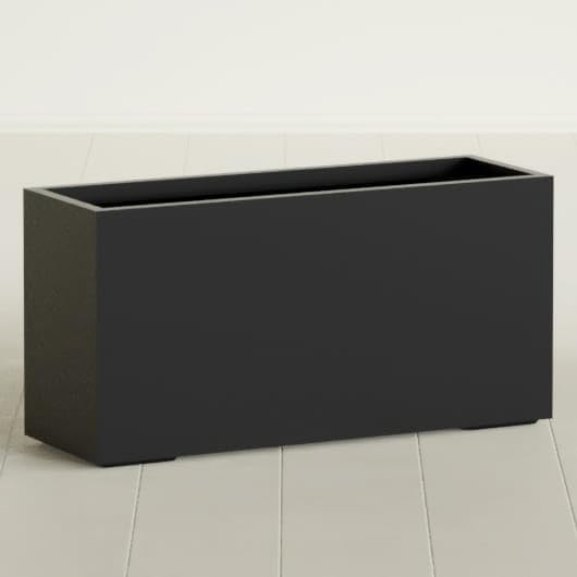Greenline Leo Tall Rectangular Fiberglass Planter, Outdoor Planter Box by GreenlinePlanters