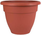 The HC Companies 30 Inch Caribbean Planter Pots with Drainage & Plug, Rolled Rim Plastic Planters for Indoor & Outdoor Plants, 1-Pack Decorative Flower Pots for Garden, Office & Home Decor, Clay by TheHCCompanies