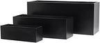 Belmont Rectangle Fiberglass Planter Box, Black, L:48" x W:18" x H:20" - Image 3