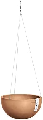 Ecopots Hanging Brussels Round Planter, Terracotta Color, 13" by ECOPOTS