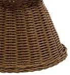14" Brown Woven Urn-Style Planter with Scalloped Rim, Decorative Wicker Basket for Flowers & Greenery, Includes Transparent Liner for Easy Watering, Indoor Outdoor Rustic Home Decor Gift - Image 4