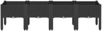 Black PP Garden Planter with Legs 63x15.7x16.5 Inch for Climbing Plants, Outdoor Elevated Rattan Look Planter Box with Drainage - Image 3