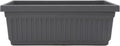 The HC Companies 30 Inch Venetian Rectangular Window Planter Box - Lightweight Plastic Indoor Outdoor Plant Pot with Drainage for Windowsill, Herbs, Flowers, Warm Gray (Pack of 5) by TheHCCompanies