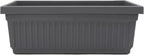 The HC Companies 30 Inch Venetian Rectangular Window Planter Box - Lightweight Plastic Indoor Outdoor Plant Pot with Drainage for Windowsill, Herbs, Flowers, Warm Gray (Pack of 5) by TheHCCompanies
