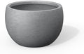 Kante Modern Home Minimalist 20" Dia Pale Gray Concrete Bowl Planter by Unknown