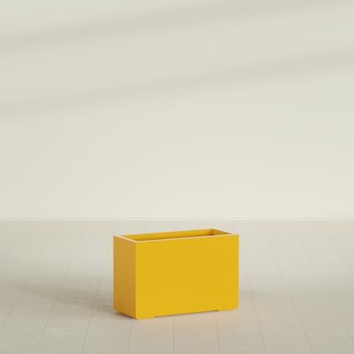 Greenline Leo Tall Rectangular Fiberglass Planter, Outdoor Planter Box - Image 3