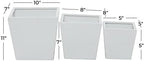 CosmoLiving by Cosmopolitan Metal Indoor Outdoor Planter, Set of 3 7", 11", 5" H, White - Image 3