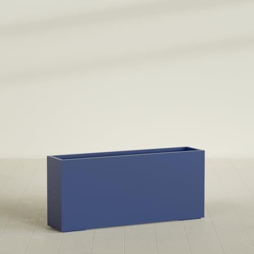 Greenline Alice Tall Rectangular Fiberglass Planter, Outdoor Planter Box - Image 3