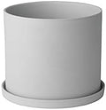 Blomus Nona Herb Pot Flower Pot 12.5x15cm / 4.9"x5.9" Microchip (Grey) by blomus