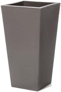Step2 Tremont Tall Square Tapered Planter, 28 in Resin Planter, Self-Watering, Dark Cedar by Unknown