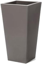Step2 Tremont Tall Square Tapered Planter, 28 in Resin Planter, Self-Watering, Dark Cedar by Unknown