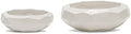 WGV Geometric Ceramic Vase, 7.7"x3.4"H, 9.25"x3.75"H, White Bowl Pot, Planter for Wedding Event Office Home Decor, Art Design, Set of 2 Vases by WGVInternational-OpusGlassware
