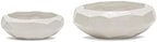 WGV Geometric Ceramic Vase, 7.7"x3.4"H, 9.25"x3.75"H, White Bowl Pot, Planter for Wedding Event Office Home Decor, Art Design, Set of 2 Vases by WGVInternational-OpusGlassware