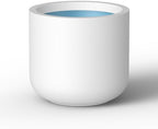 Kante Large Round Cylinder White Concrete Planter 15.8" Tall, Outdoor by Unknown