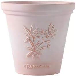 Vintage Boho White Terracotta Flower Pots, Breathable Clay Planters, Roman Decorative Pots for Indoor & Outdoor, Garden Planters for Patio, Balcony Home Décor (Vanilla, 20 * 18cm) by Unknown
