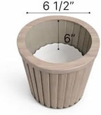 Round Column Planter with Adjustable Depth, Ash Brown - Image 5
