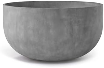Roco Extra Large Fiberglass Bowl Planter, Round Indoor/Outdoor by Cosapots