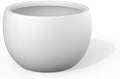 Kante White Concrete Planter 20" Dia All-Weather Round Large Pot by Unknown