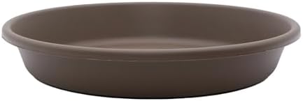 The HC Companies 17.5 Inch Round Plastic Classic Plant Saucer - Indoor Outdoor Plant Trays for Pots - 17.5"x17.5"x3" Chocolate by TheHCCompanies