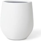 KUTE NEST 19" Premium Large Corso Fiberstone Outdoor Planter - White by KuteNest