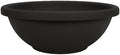 The HC Companies Shallow Planter with Drainage - Contemporary Garden Bowl Planter for Flowers, Herbs & More - Round Succulent Planter Pot for Indoors and Outdoors (15.5" Black, Pack of 1) by TheHCCompanies