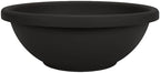 The HC Companies Shallow Planter with Drainage - Contemporary Garden Bowl Planter for Flowers, Herbs & More - Round Succulent Planter Pot for Indoors and Outdoors (15.5" Black, Pack of 1) by TheHCCompanies