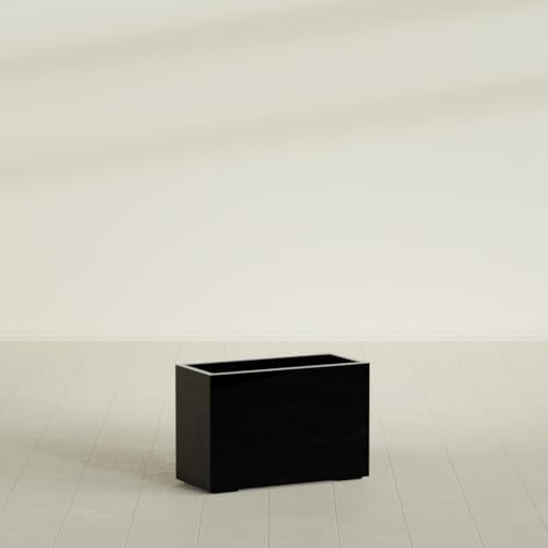 Greenline Leo Tall Rectangular Fiberglass Planter, Outdoor Planter Box - Image 3