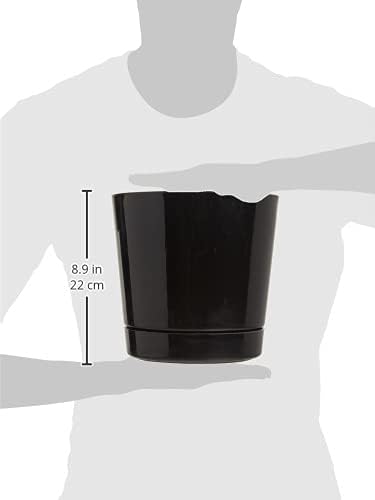Novelty Majestic Full Depth Round Cylinder Pot, Glossy Black, 8-Inch (10088) (Pack of 2) - Image 7