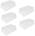 SUNPACK Sundome Plastic Multi-Vented Humidity Dome, Clear, 7" (Pack of 5) - Ideal for Greenhouses or Indoor Growing, Able to Adjust Humidity with Vents by SUNPACK