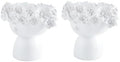 2X Resin Planter Pots Flowerpot Plant Pot Cute Garden Decor by Unknown