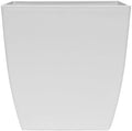 The HC Companies Aria Self Watering Square Plant Pot w/Drainage - Planters for Outdoor Plants & Indoor Plants - Lightweight & UV-Resistant Plastic Pots for Plants (16" Matte White, Pack of 1) by TheHCCompanies