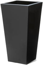 Step2 Tremont Tall Square Tapered Planter, 28 in Resin Planter, Self-Watering, Onyx Black by Unknown