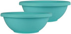 The HC Companies Garden Bowl Shallow Garden Bowl, 15.5 Inch, Teal, 2-Pack by TheHCCompanies