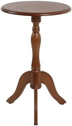 HLR Round Small End Table, Wooden Pedestal Side Tables for Small Spaces by HomeDeservesaRelaxLiving