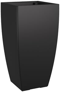 Mayne Kade 38in Self-Watering Modern Tall Square Planter, Black - Image 2