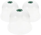 HANABASS 3 Pack Garden Cloche Dome, Plant Nursery Pot Cover, 8.2 x 10.2 Inch, Clear Plastic Plant Pot Domes for Humidity and Frost Protection Outdoor Seedling Propagation by HANABASS