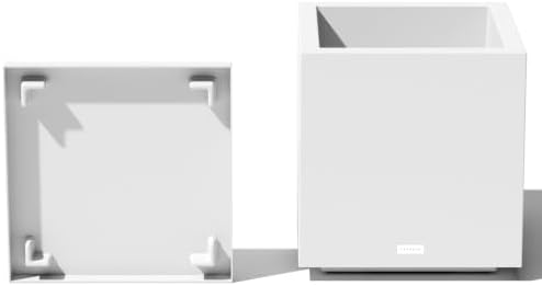 Veradek Block Series Cube Planter & Drip Tray - Square Outdoor Planter Set by VeradekOutdoor