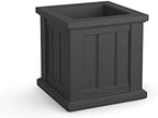 Mayne Cape Cod 14in Square Planter - Graphite Grey - 14in x 14in x 14in - Polyethylene - Built-in Water Reservoir (4836-GRG) - Image 2