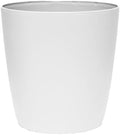 The HC Companies Aria Round Self-Watering Pot - Lightweight Plastic Planter for Herbs & More - Durable Plant Pots for Indoor Plants & Outdoor Plants (12" Matte White, Pack of 1) by TheHCCompanies