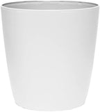 The HC Companies Aria Round Self-Watering Pot - Lightweight Plastic Planter for Herbs & More - Durable Plant Pots for Indoor Plants & Outdoor Plants (12" Matte White, Pack of 1) by TheHCCompanies