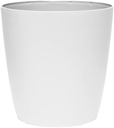 The HC Companies Aria Round Self-Watering Pot - Lightweight Plastic Planter for Herbs & More - Durable Plant Pots for Indoor Plants & Outdoor Plants (12" Matte White, Pack of 1) by TheHCCompanies